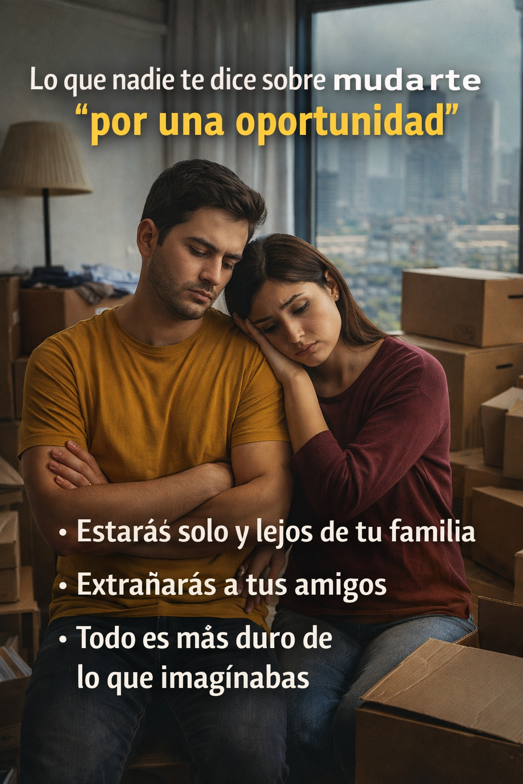 Gráfico sobre lo que nadie te dice acerca de mudarte por una oportunidad